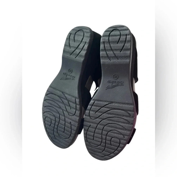 NWOT Dansko Aubree Black Wedge Sandals - Picture 7 of 8